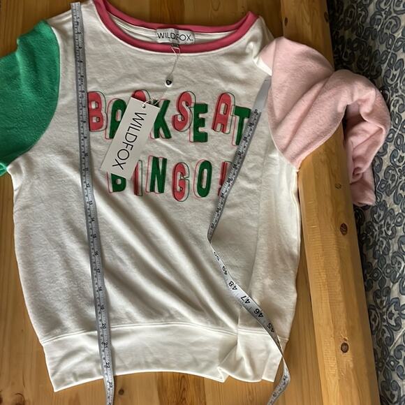 New! Wildfox Backseat Bingo color block sweatshirt women’s XS - Picture 13 of 13